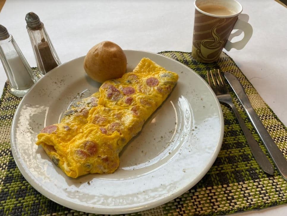 Omelette Maduro y tocineta