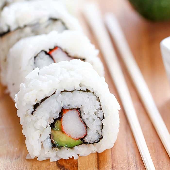 California Maki Blanco (envuelto en arroz).