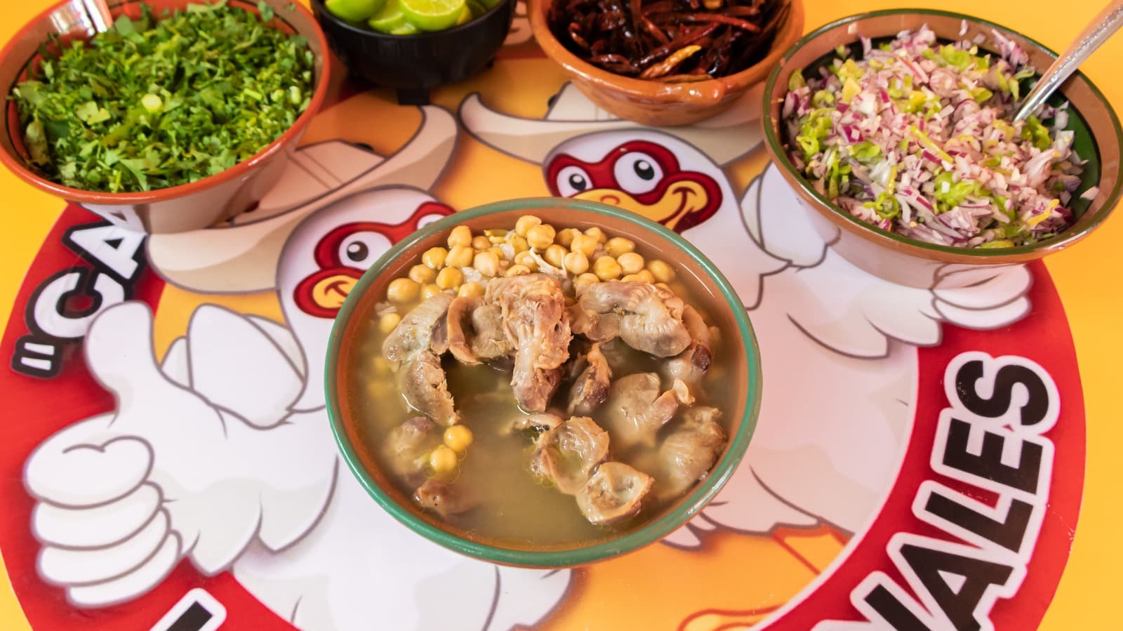 Caldo con 1/2 Orden de Mollejas