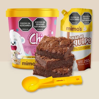 Promo 1/2 Litro + 1 Salsa + 3 Brownie + 1 Cuchara