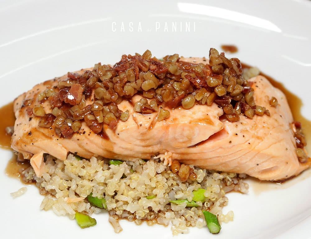 Salmón en Salsa de Brandy al Romero