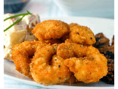 Pakoras de Camarones y Coco