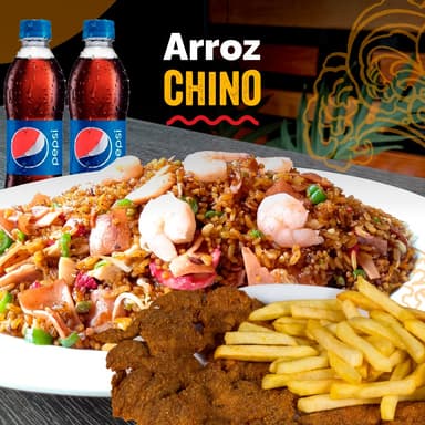 Combo Chino (2P) + Chuleta + Papas + 2 Bebidas