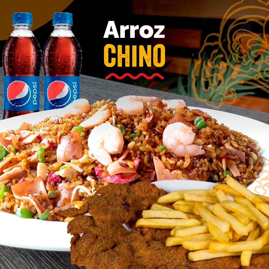 Combo Chino (2P) + Chuleta + Papas + 2 Bebidas