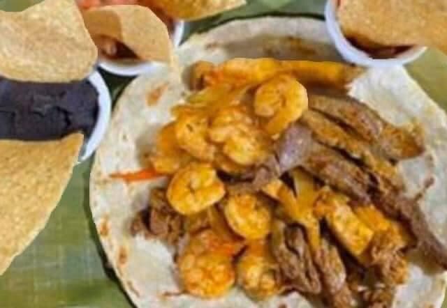 Fajitas de Res con Tortilla Palmeada