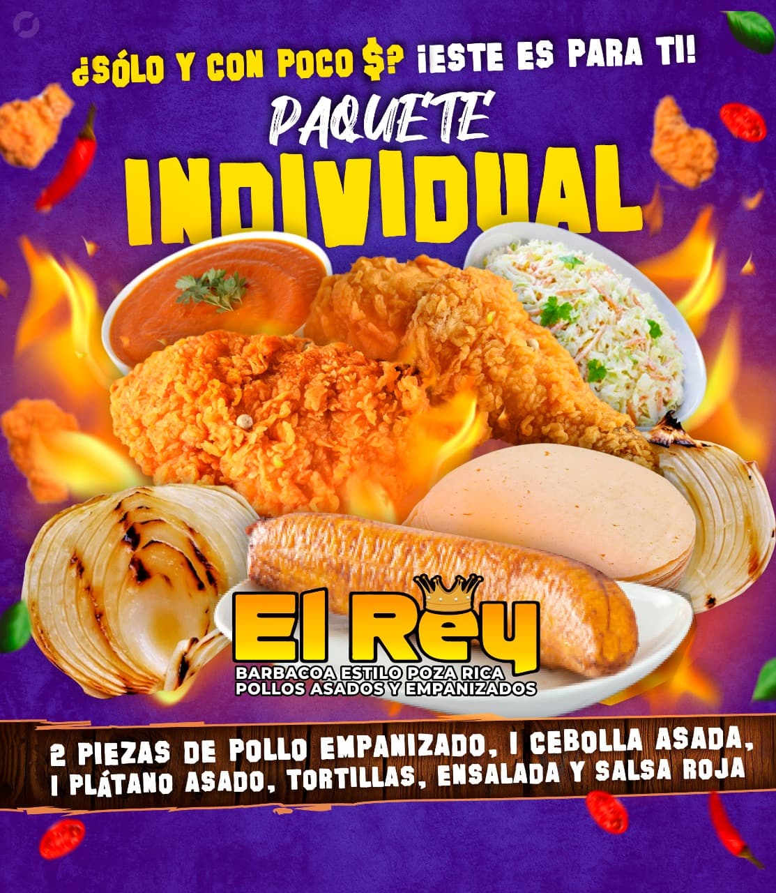 Paquete Individual (Pollo estilo Kentucky)