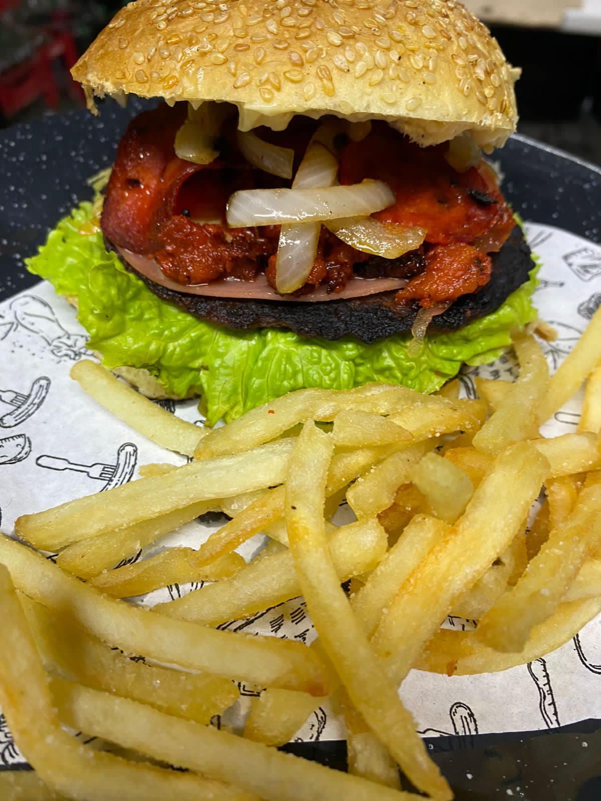 Hamburguesa Vaquera con Papas