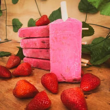 Paletas de Crema Fresa
