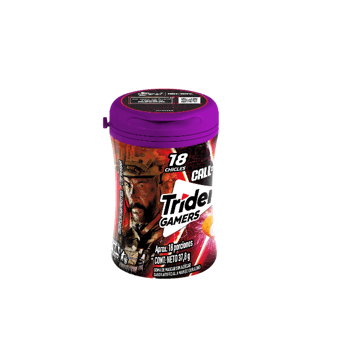 Goma De Mascar Trident Mango Durazno Botella 37.8 g