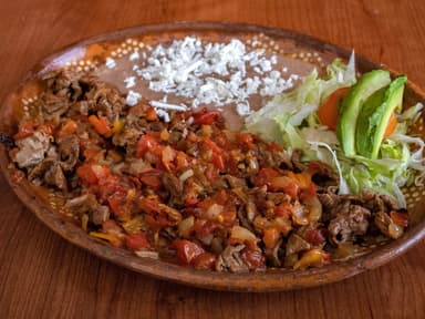 Puntas de filete a la mexicana