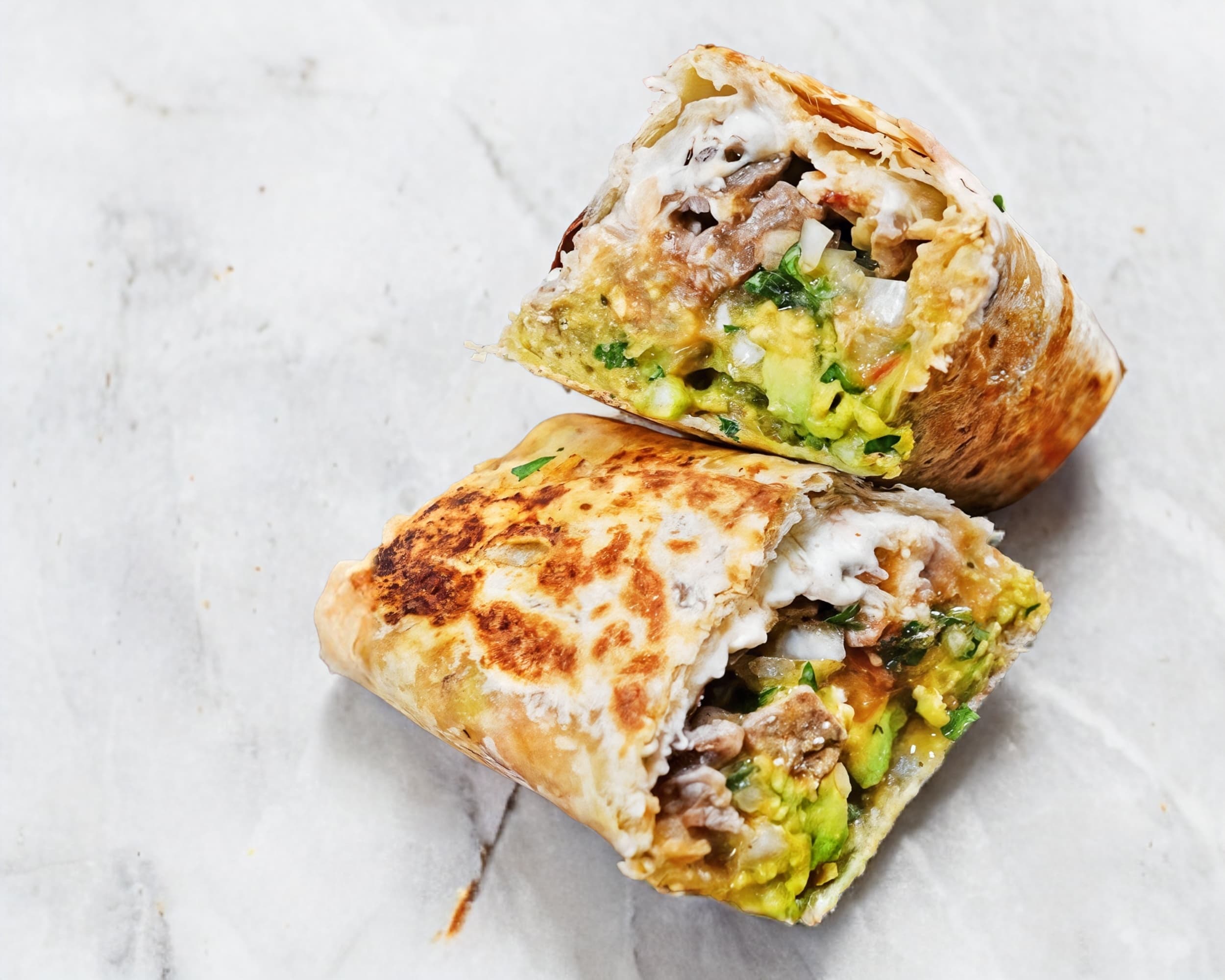 Burrito de Asada y Guacamole