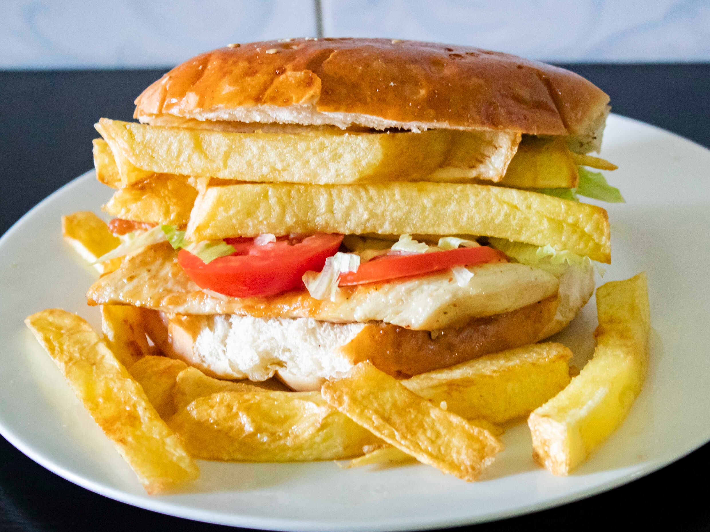 Hamburguesa de filete de pollo