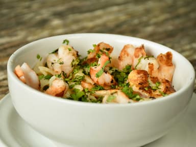 Pasta Alfredo Con Camarones