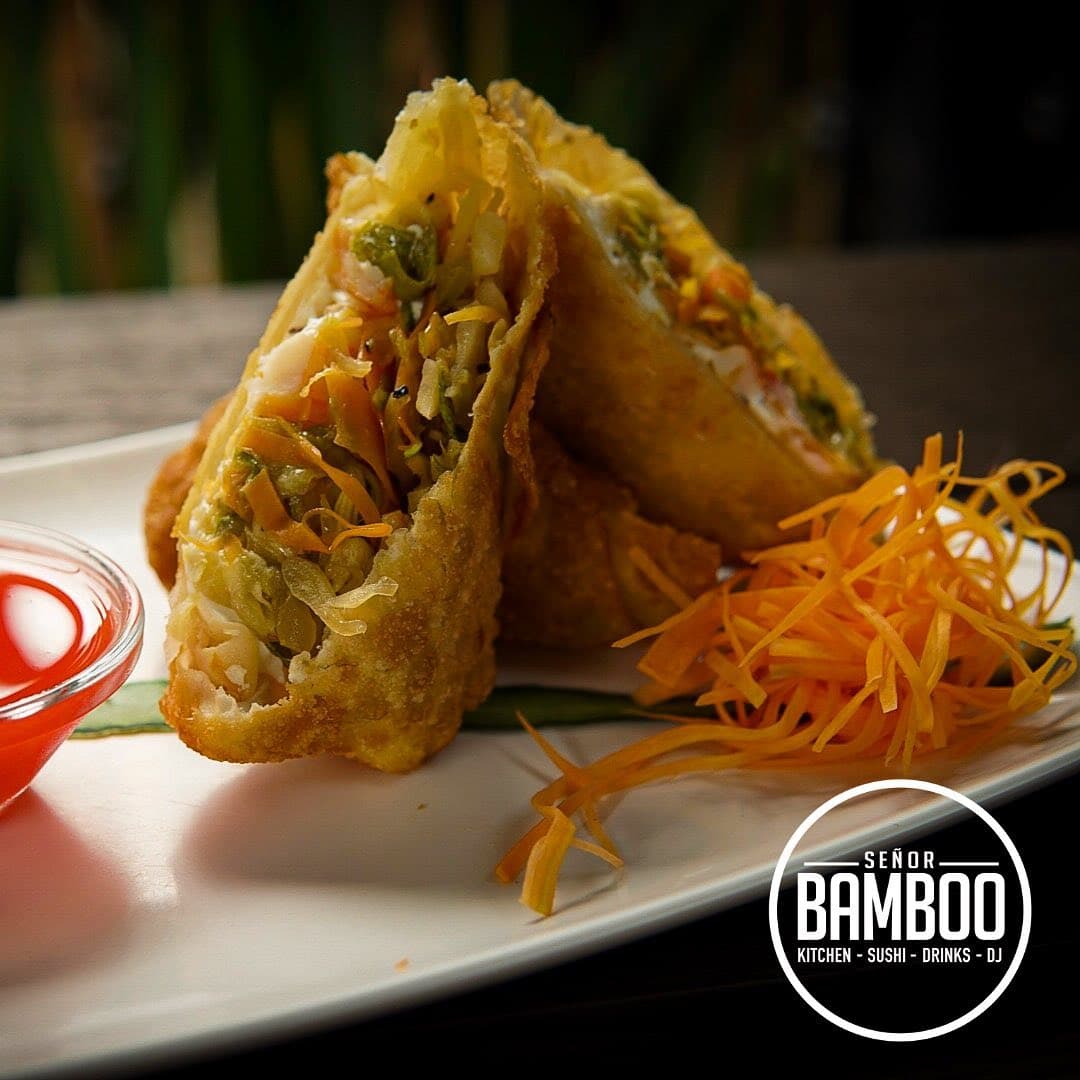 Spring Roll de Verduras con Queso.