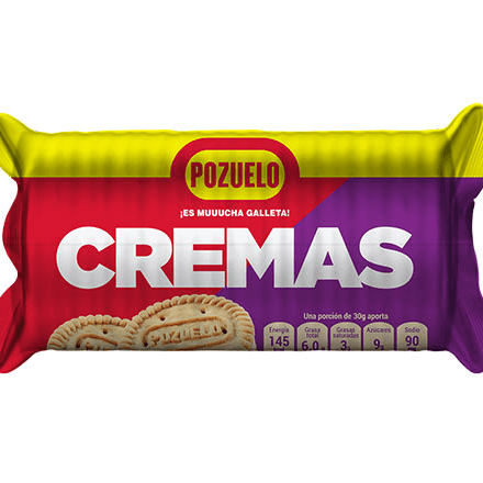 Galleta Cremas Pozuelo Vainilla 64 g