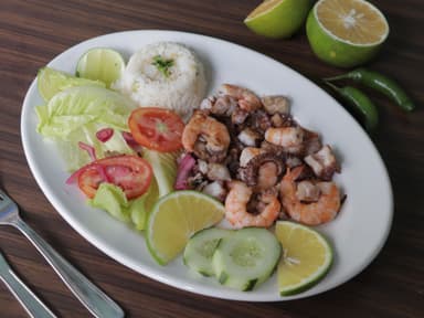 Camarones o Pulpo a la Plancha