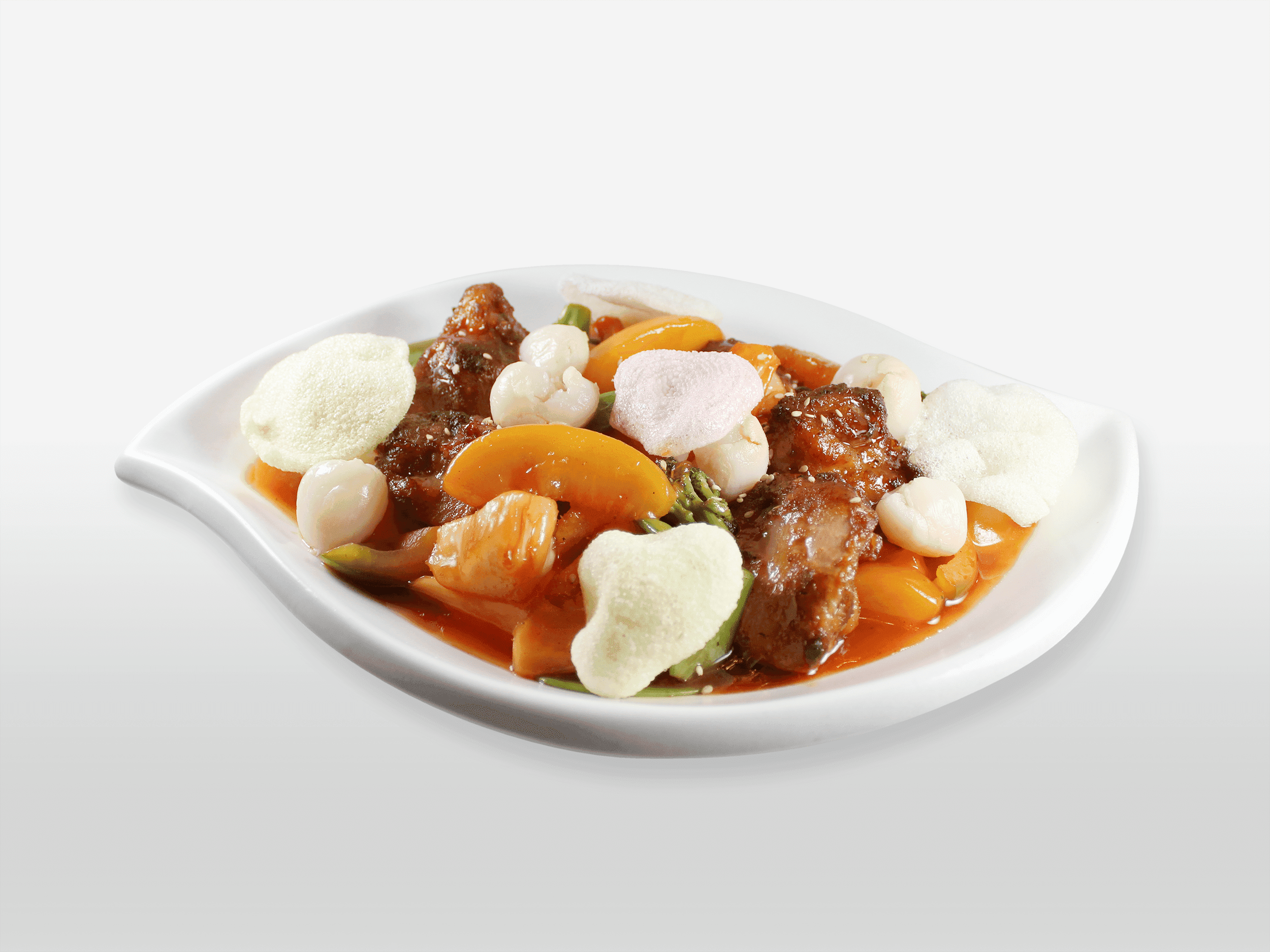 Pollo en Trozos con Piña y Durazno