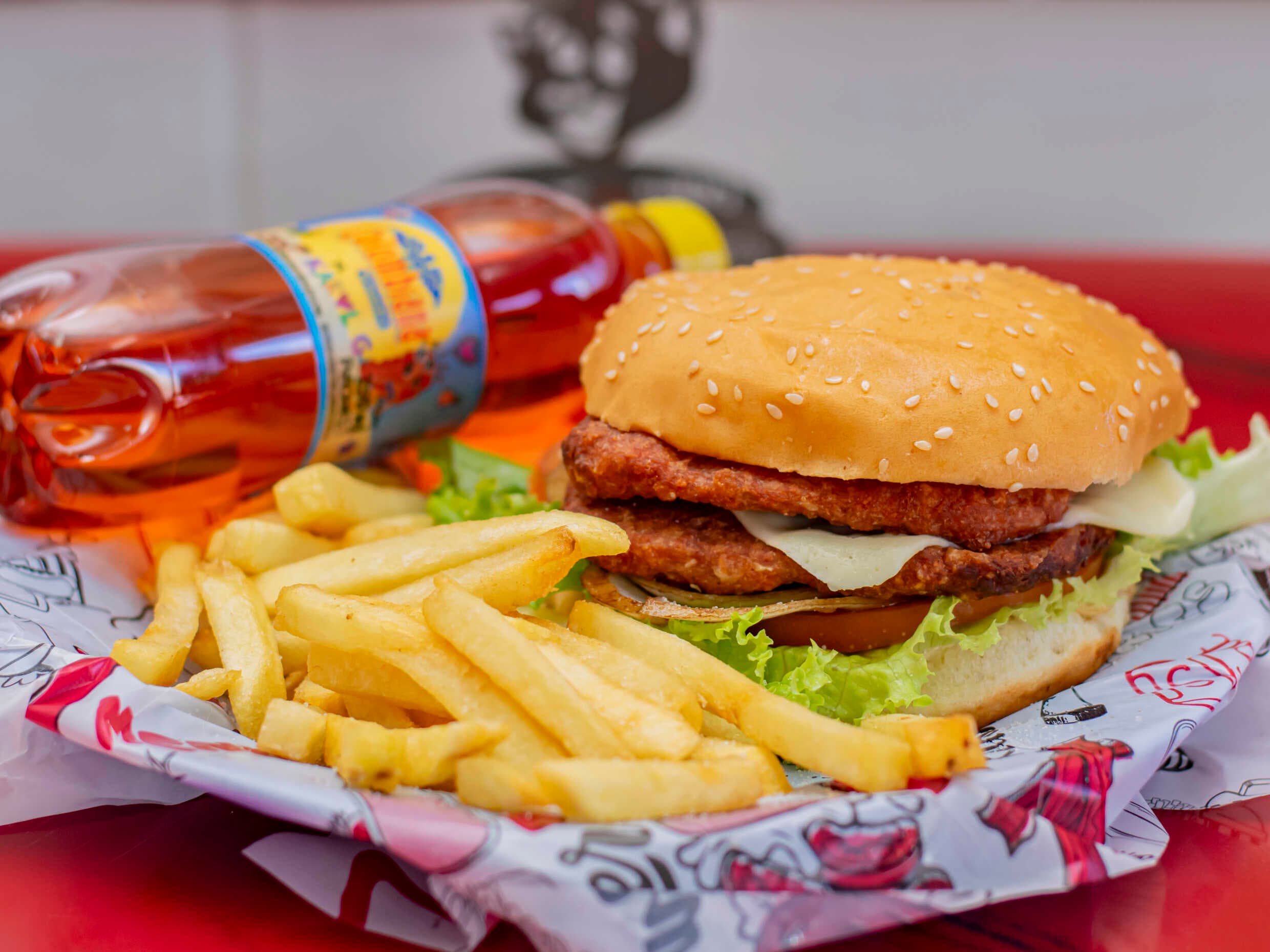Combo Hamburguesa Doble Carne + Papas + Bebida