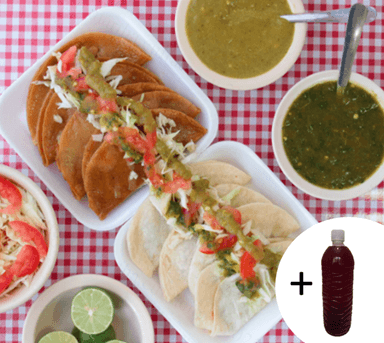 Combo Familiar - 23 Tacos +1 Lt de agua de Jamaica