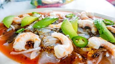 Plato de Callo y Camarón