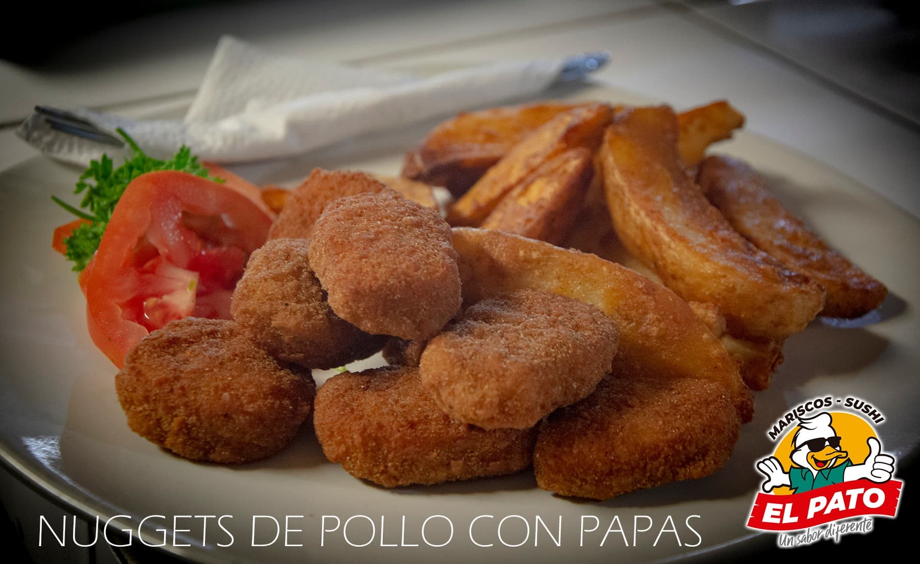 Nuggets de Pollo con papas a la francesa