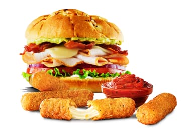 1 Turkey Avocado + 1 Mozzarella Sticks 4 uds