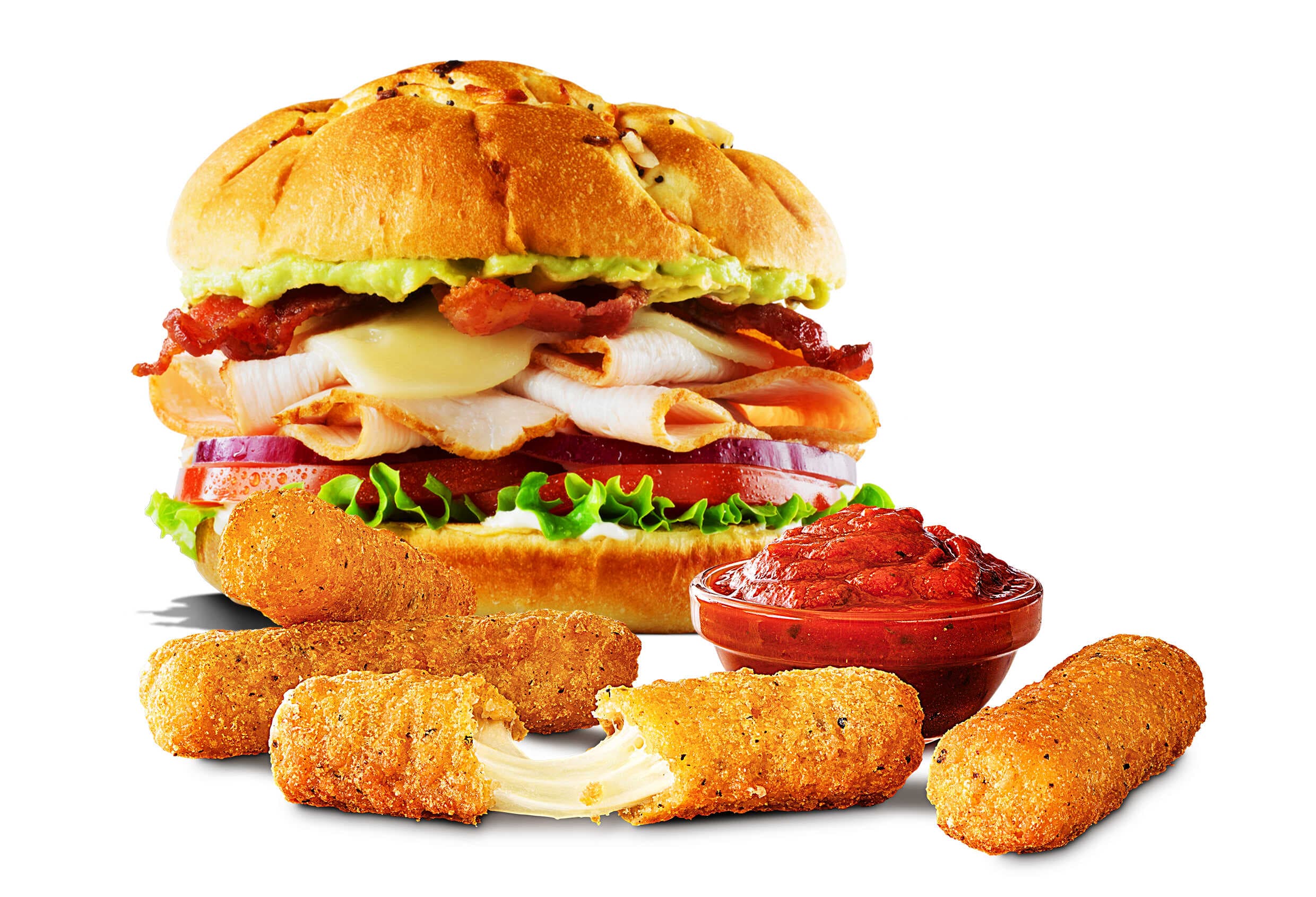1 Turkey Avocado + 1 Mozzarella Sticks 4 uds