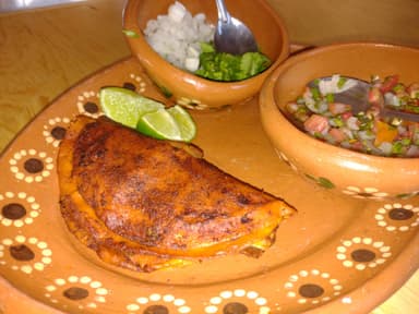 Taco dorado de barbacoa