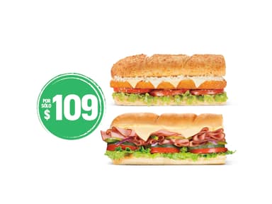 2 Subs 15 cm por $109 mxn