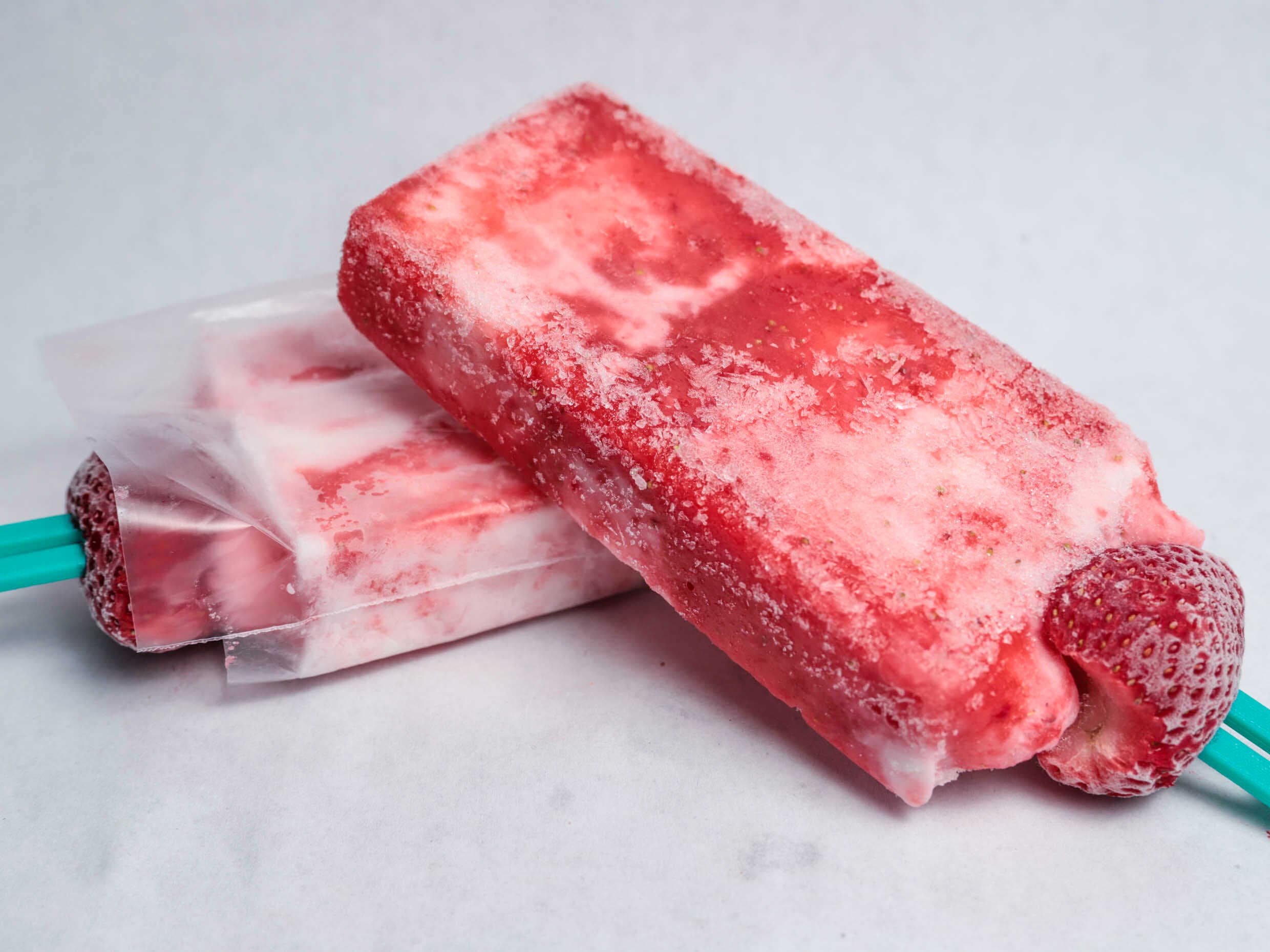 Paleta Fresas Con Crema
