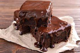 Brownie con glasiado de chocolate