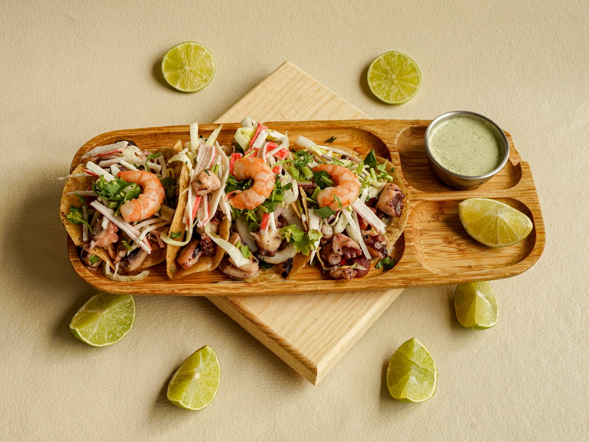 Orden de tacos de mariscos