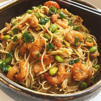 Chow Mian con Camarón