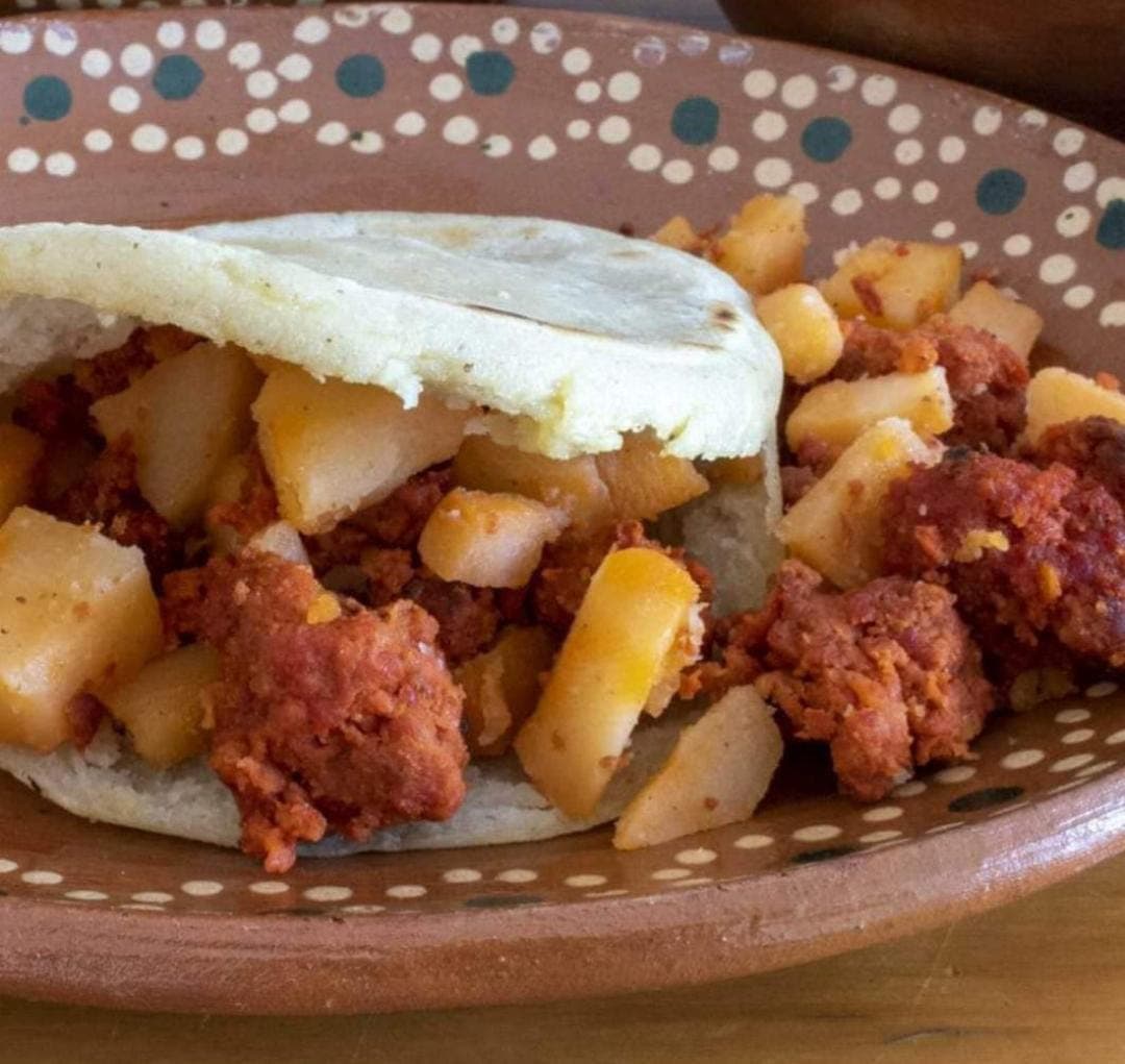 Gordita Papas con Chorizo
