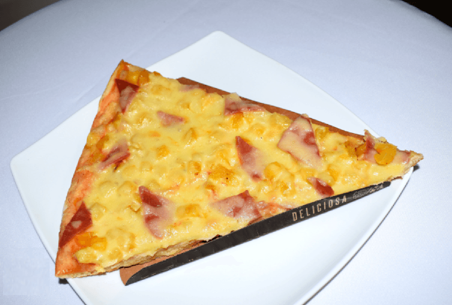 Pizza Porción Pollo y Champiñon