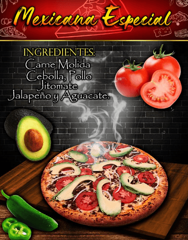 1 Pizza Grande de Mexicana Especial