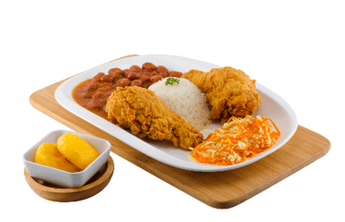 Bandeja con 1/4 de Pollo