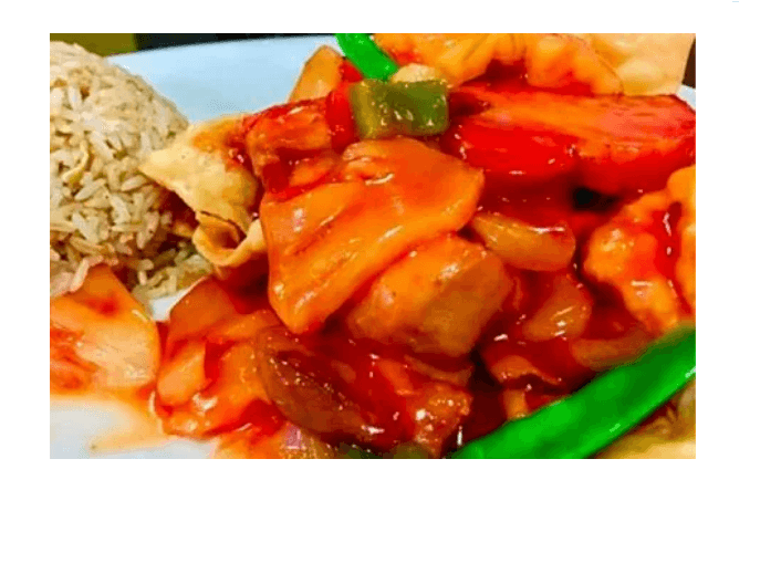 Arroz Chaufa y Pollo en Trozo con Piña