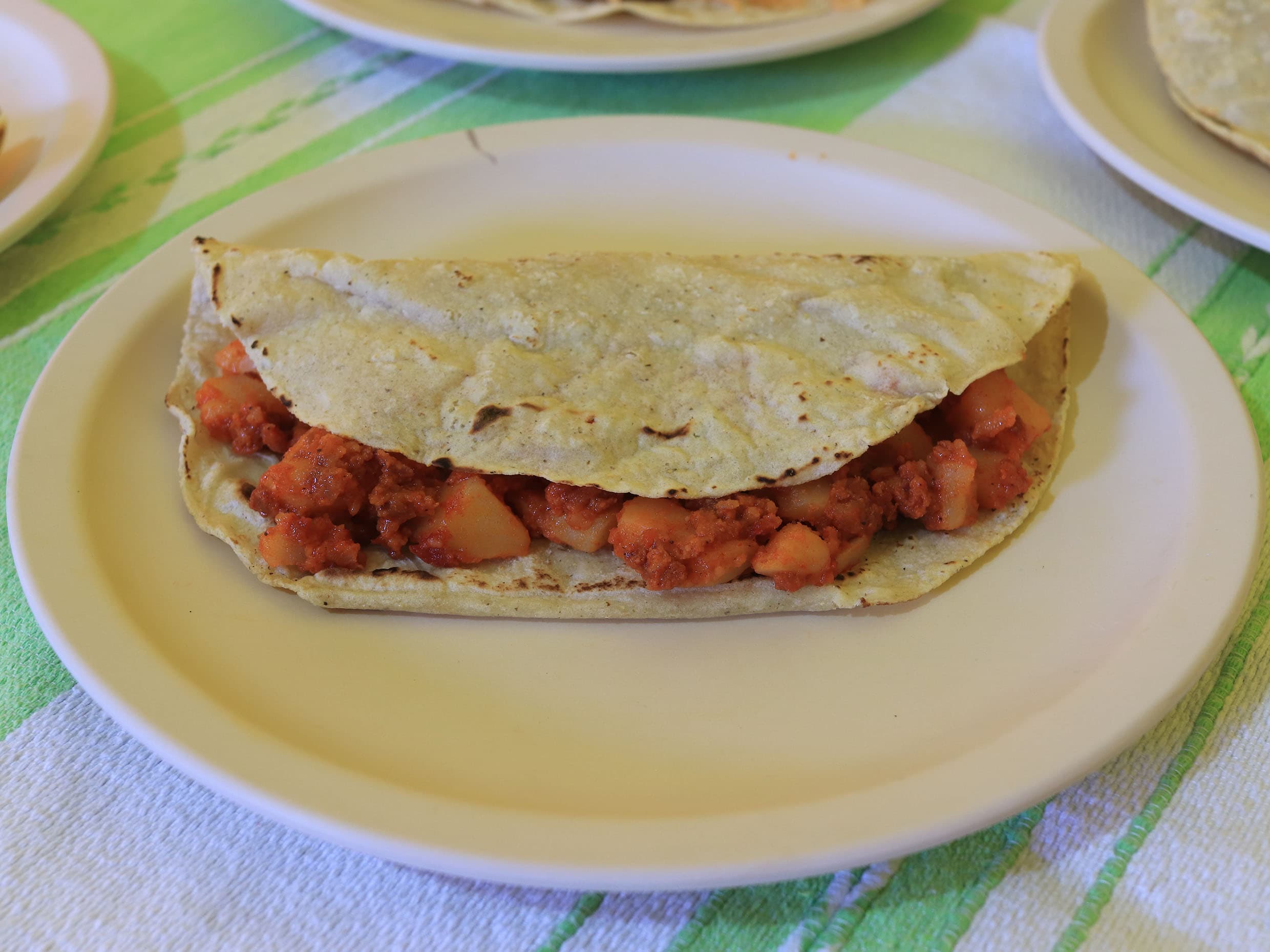 Quesadilla de Papa con Chorizo