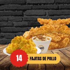 14 Fajitas de Pollo
