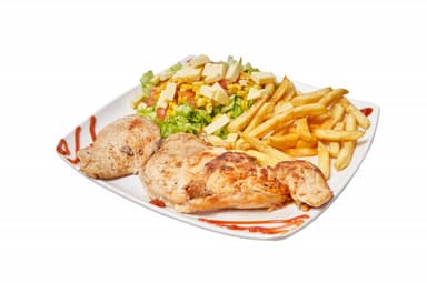 Pechuga a la Plancha, Ensalada con Papas
