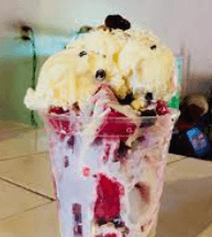 Fresas con nieve