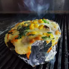Papa Asada Rellena de Piña