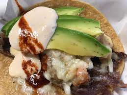Taco Maiz Ny con Camaron, Taco Harina con Camaron.