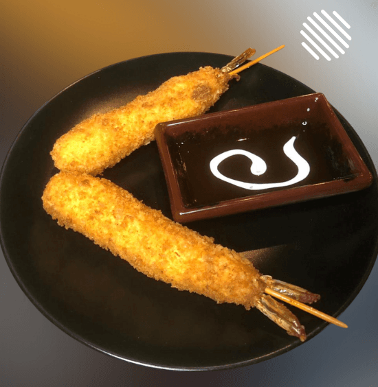Kushiagues de Camarón con Queso