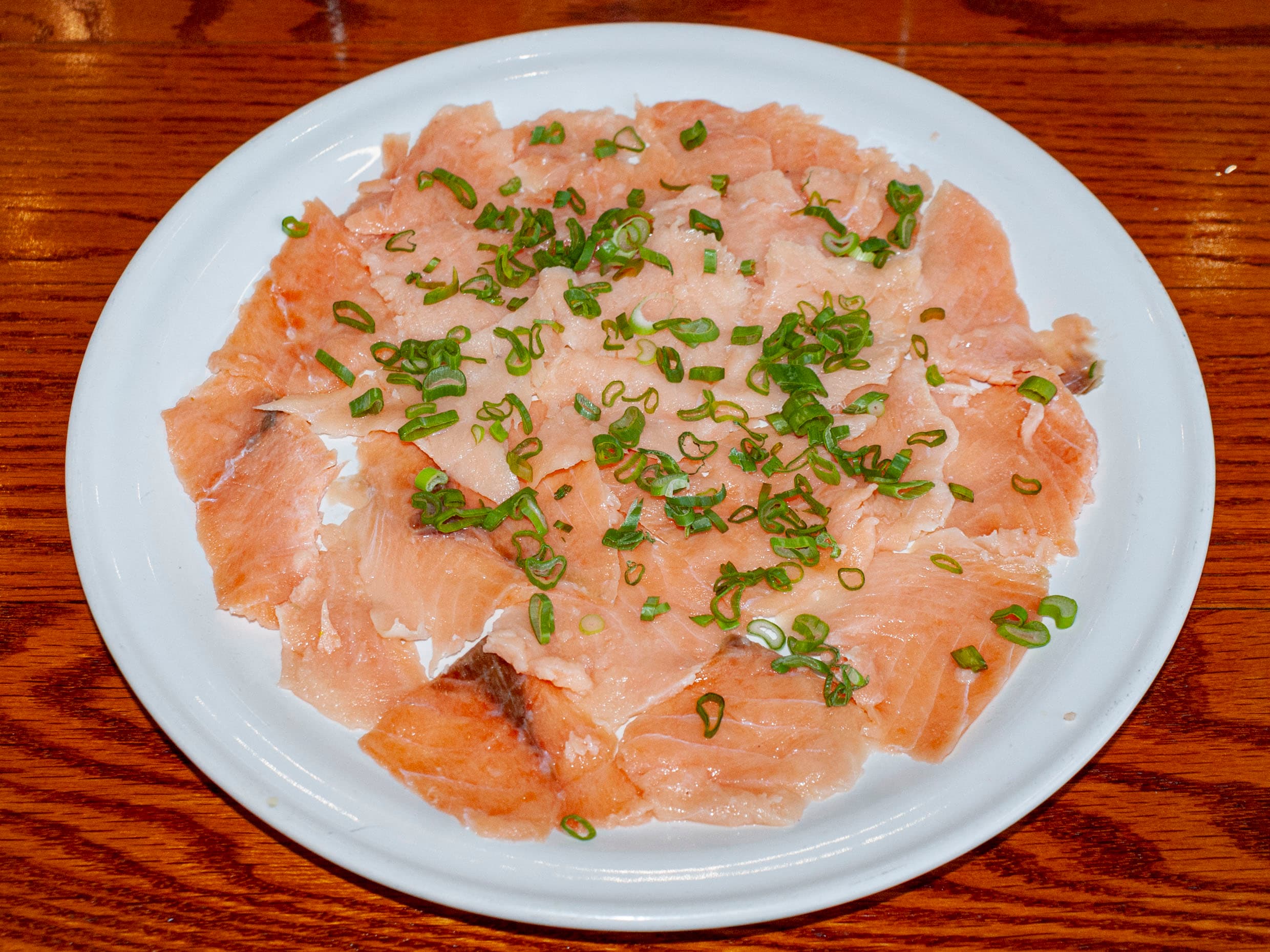 Sashimi de Salmón Ahumado Corte Fino