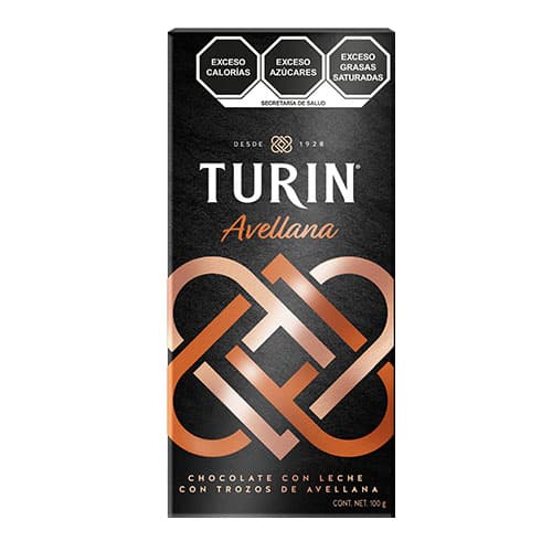 Turin Chocolate Avellana Tablilla 100 g