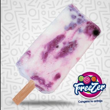 Paleta de Crema Sabor Queso con Zarzamora