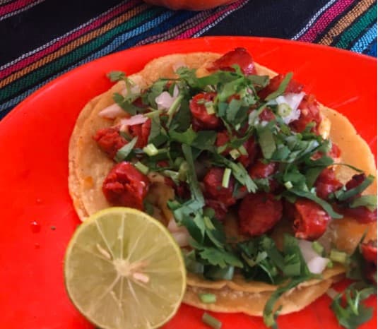 Tacos de Chistorra con Queso