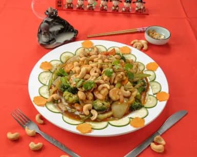Camarones con Semillas de Marañón #50